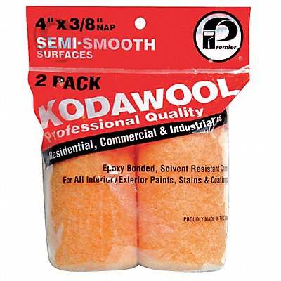 PREMIER 2KW438 Roller Cover 4 L 3/8 Nap Wool PK2