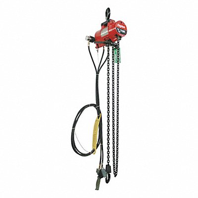DAYTON 29XL85 Air Chain Hoist 500 lb.Cap. 10 ft Lift
