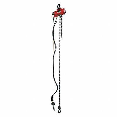 DAYTON 29XL90 Air Chain Hoist 500 lb.Cap. 20 ft.Lift