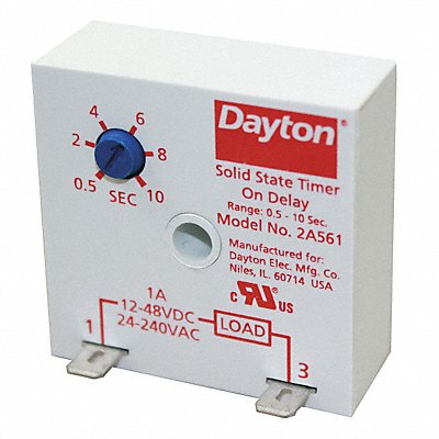 DAYTON 2A561 SinFunEncapTimingRelay 240VDC 2Pins