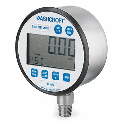 ASHCROFT 302089SD02L30 D8581 Digital Pressure Gauge Size 3 In 30 PSI