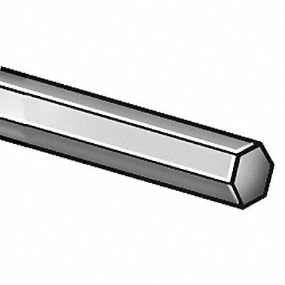 GRAINGER 4YNG3 Carbon Steel Hex Bar 12 in L 3/4 in W