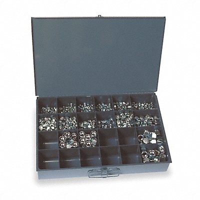 GRAINGER WWG16G2NYLGR Hx LockNt Asrt Zinc Plated Steel 1090PK