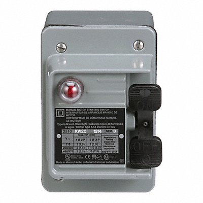 SQUARE D 2510KW2C ManualMotorSwitch NEMA4 ToggleSwitch