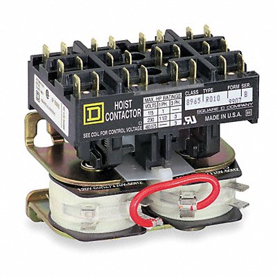 SQUARE D 8965RO10V01 Hoist Contactor 24VAC 3Pole Open