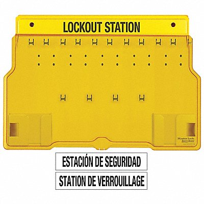 MASTER LOCK 1483B Lockout Station Unfilled 15-1/2 In H