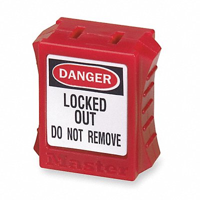 MASTER LOCK S2005 Plug Lockout Red 5/16 In.D