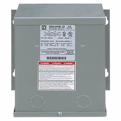 SQUARE D 15S43F Transformer 120/240VAC 12/24VAC 1.5kVA