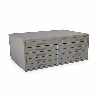 GRAINGER 2CLA7 Cabinet Flat File 5 Drawer Putty