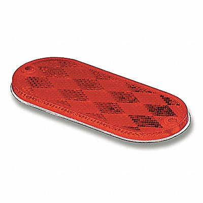 GROTE 410323 Acrylic Reflector Oval Red 4-3/8 L