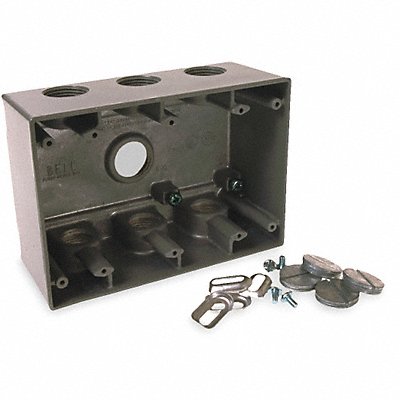 BELL 53900 Weatherproof Box 3/4 in Hub 7 Inlets