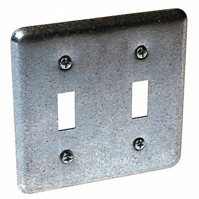 RACO 871 Electrical Box Cover 2 Toggle Switches