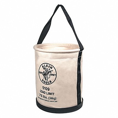 KLEIN TOOLS 5109 Bucket Bag Canvas Straight Wall OffWhite