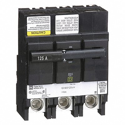 SQUARE D QOB3125VH Circuit Breaker 125A Bolt On 120/240V 3P