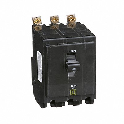 SQUARE D QOB345 Circuit Breaker 45A Bolt On 120/240V 3P