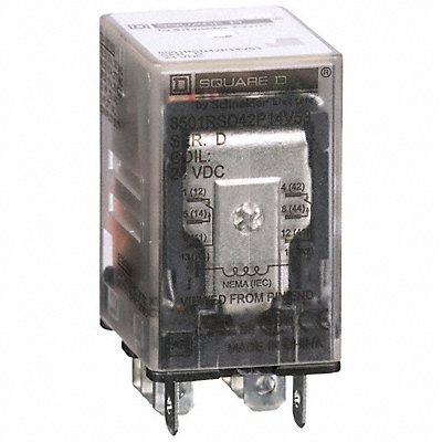 SCHNEIDER 8501RSD42P14V53 General Purpose Relay 24VDC 15A 8Pins