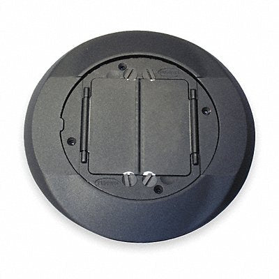 HUBBELL WIRING DEVICE-KELLEMS S1CFCBL Floor Box Cover Carpet Flange Black