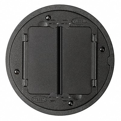 HUBBELL WIRING DEVICE-KELLEMS S1TFCBL Floor Box Cover Tile Flange Black