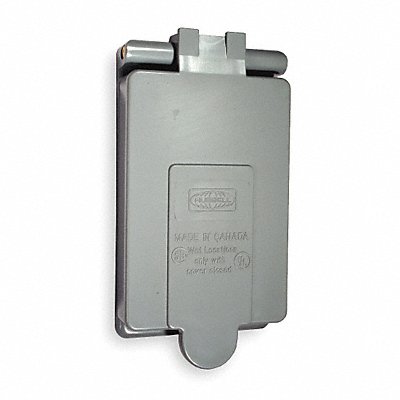 HUBBELL WIRING DEVICE-KELLEMS CWP26CR Weatherproof Cover Vertical Grey