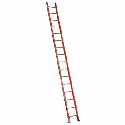 WERNER D62161 Ladder 16 ft.H 19 in W Fiberglass