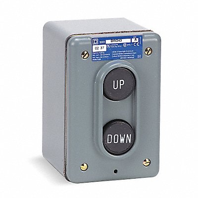 SQUARE D 9001BW243 Control Station Dead-End 2 Buttons Blk