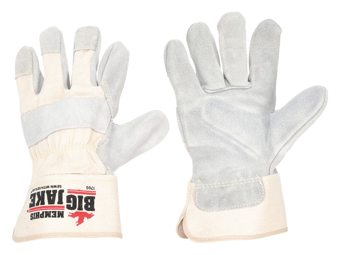 MCR SAFETY 1700XXL D1583 Leather Gloves Grey/Tan 2XL PR