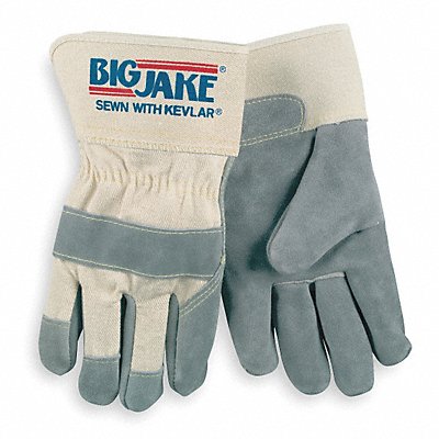 MCR SAFETY 1702L D1587 Leather Gloves Grey L PR