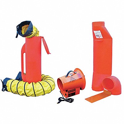 AIR SYSTEMS INTERNATIONAL SVF8ACUP Confined Space Fan Kit Orange 25 W