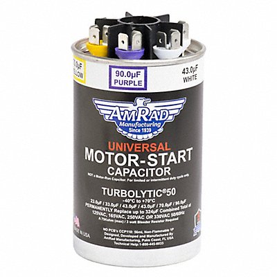 GLOBAL Turbolytic50 Motor Start Capacitor 23-302 MFD 5 1/2 H