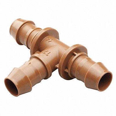 RAIN BIRD BT504PKS Tee 1/2 in Tubing Brown Plastic PK4