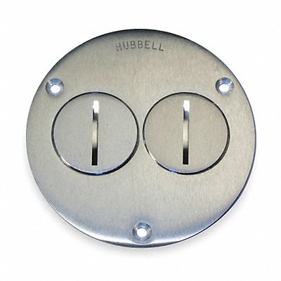 HUBBELL WIRING DEVICE-KELLEMS SA3725 Floor Box Cover Round 2-Gang