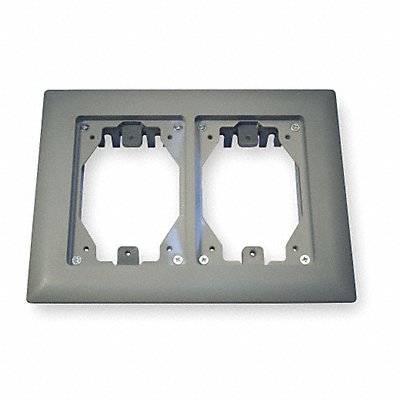 HUBBELL WIRING DEVICE-KELLEMS PFBRFGY2 Floor Box Carpet Flange 2-Gang