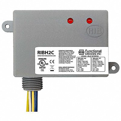 RIB RIBH2C EnclosedPre-Wired Relay 277VAC DPDT 10A