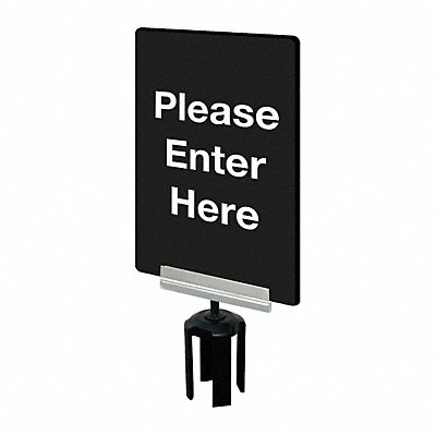 TENSABARRIER SIGN071125033VS01BRKTHDSC1P Acrylic Sign for Tensabarrier Post