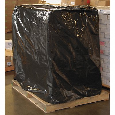 GRAINGER 2EWJ5 Pallet Cover LDPE 3 mil Black PK50