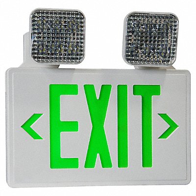 BIG BEAM 2EXKLM2GWWU3HRSRC15 Exit Sign with Emergency Lights Text