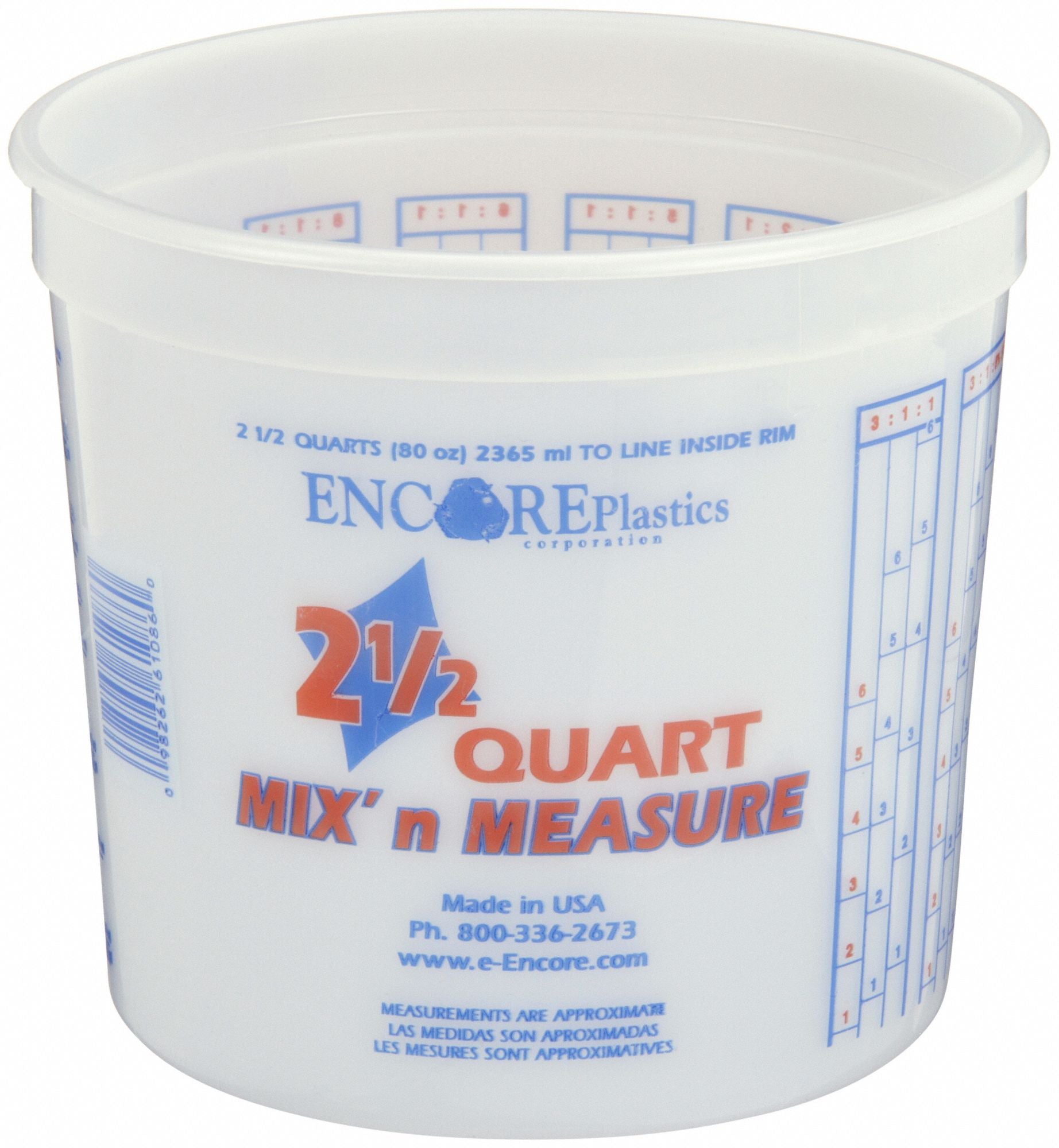 ENCORE PLASTICS 1044504 Paint Mix/Measure Container Lid Cup PK24