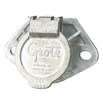 GROTE 87270 Trailer Receptacle Grey