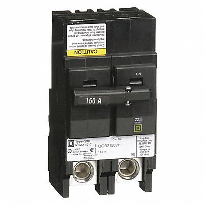 SQUARE D QOB2150VH Circuit Breaker 150A Bolt On 120/240V 2P