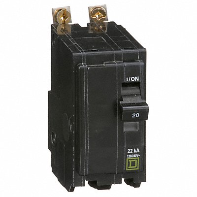 SQUARE D QOB220VH Circuit Breaker 20A Bolt On 120/240V 2P