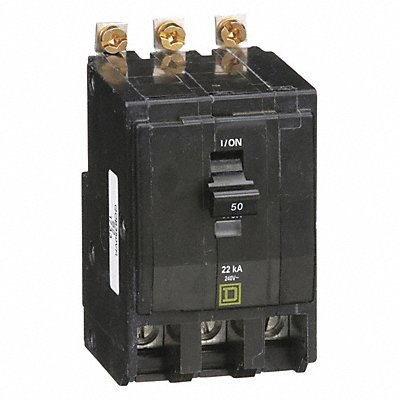 SQUARE D QOB350VH Circuit Breaker 50A Bolt On 120/240V 3P