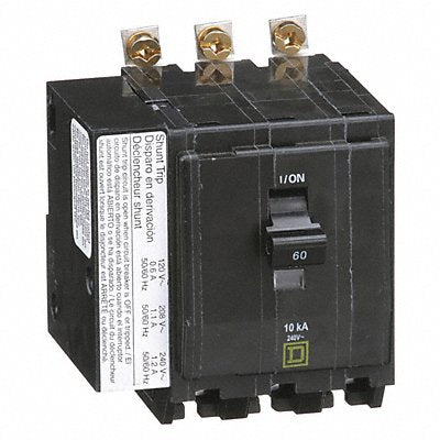 SQUARE D QOB3601021 Circuit Breaker 60A Bolt On 120/240V 3P