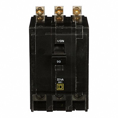 SQUARE D QOB390VH Circuit Breaker 90A Bolt On 120/240V 3P