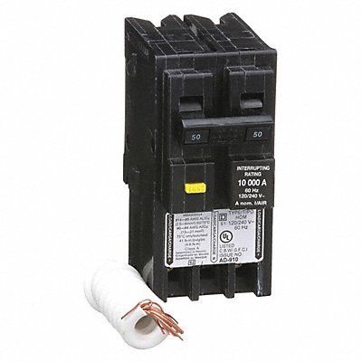 SQUARE D HOM250GFI Circuit Breaker 50A Plug In 120/240V 2P