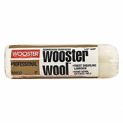WOOSTER RR6329 Paint Roller Cover 9 In Nap 1/2 In
