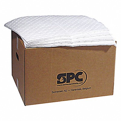 BRADY SPC ABSORBENTS SXT200 Absorb Pad Oil-Based Liquids White PK200