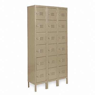 GRAINGER 2HFK8 Bx Locker 6x3Locker Tan 78 x36 x18 Unassembled