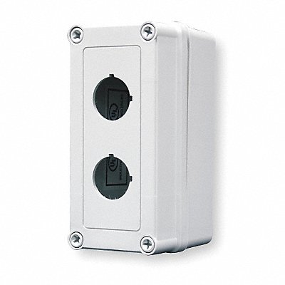 HOFFMAN VM733PBS2 Push Button Enclosure 30mm 2Holes Plastic
