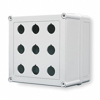 HOFFMAN VM775PBM9 Push Button Enclosure 22mm 9Holes Plastic