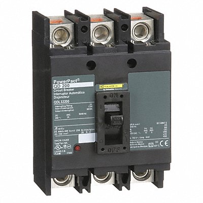 SQUARE D QDL32200 Circuit Breaker 200A 3P 240VAC QD